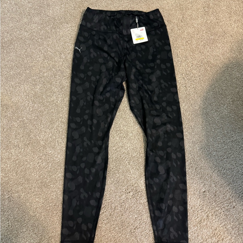 Puma noir-leopard workout spandex